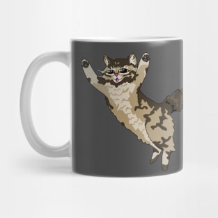Pouncing Fluffy Cat Mug